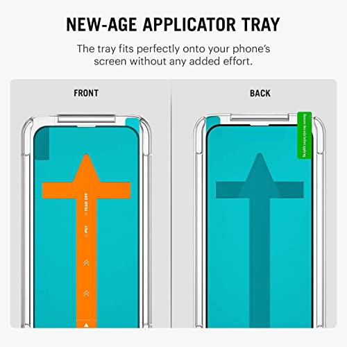 Image of DailyObjects 9D Tempered Screen Protector for iPhone 13 | Edge to Edge Tempered Glass Screen Protector | 9H Toughened Glass Screen Guard with Applicator