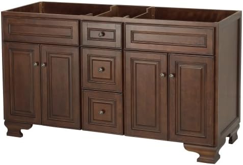 Foremost HANA6021D Hawthorne 60-Inch Vanity, Dark Walnut