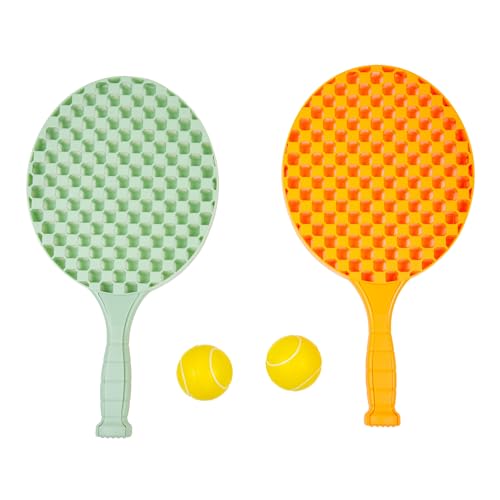 Mookie Activo Waffle Bat and Ball Set Outdoor Game for Kids Boosting Coordination & Physical Skills; 2 Waffle Bats 2 Balls & Mesh Bag for Fun at Garden Park or Beach - Enjoy Endless Outdoor Fun