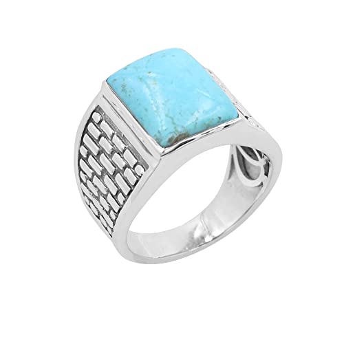Bague turquoise d'Arizona homme : le cadeau idéal en argent artisanal