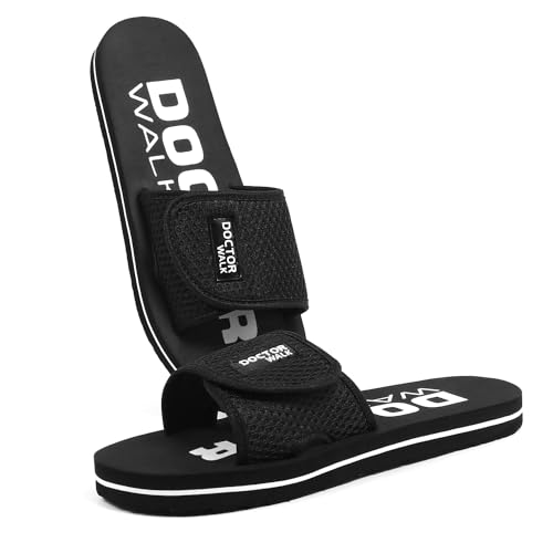 Doctor Walk Flip Flop for Women | Soft Comfortable | Breathable | Fashionable | Stylish | Trendy | Super soft | Lightweight | Anti-Slip Sole | Indoor & Outdoor | (DW-028) (Black-08) (B0CTFG2VVS) Amazon Price History, Amazon Price Tracker