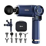 KIATA Massage Gun Deep Tissue, Professional Muscle Massager, Rotatable Handheld Electric Full Body High-Intensity Percussion Massage Device for Pain Relief Athletes, Brushless 10 Attachments & 6 Speed