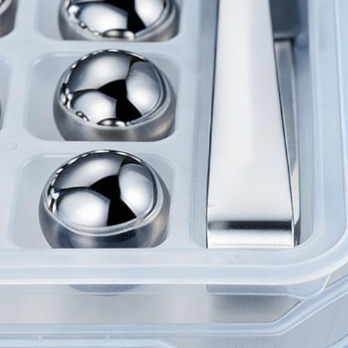 Bolas de hielo para whisky como regalo de bar, 8 esferas refrescantes con bola de café y pinza 8