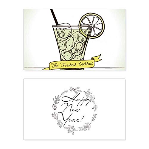 Tarjeta de Año Nuevo Limón Ice con mensaje de bendición y un diseño único