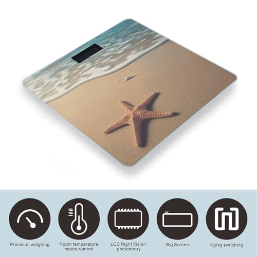 Báscula digital de baño con plataforma de vidrio templado miniatura 3