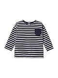 Manches longues VERTBAUDET Tee-Shirt rayé bébé Manches Longues rayé Bleu 12M(74CM)