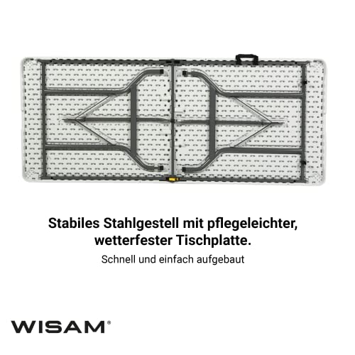 Koffertisch Wisam aus Kunststoff – Klapptisch für Garten und Camping