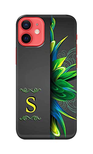 Image of Name II Initial II Letter Alphabet S Hard Back Case Cover for Apple iPhone 12 / iPhone 12 Pro (6.1 inch), A2403, A2172, A2402, A2407 Back Cover -(J5) VNS2222