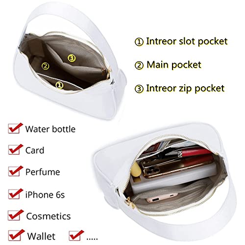 Image of CYHTWSDJ Shoulder Bags for Women, Cute Hobo Tote Handbag Mini Clutch Purse with Zipper Closure