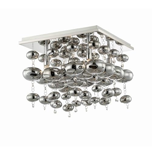 Luminaire Esfera design moderne en métal argenté à intensité variable