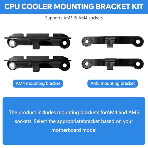 Image of ZORBES CPU Heatsink Bracket Stand Base for AMD AM4 AM5, Universal CPU Cooler Mounting Bracket Kit AM5 AM4 Backplate with Standoffs and Screws for PC Building and Cooler Installation