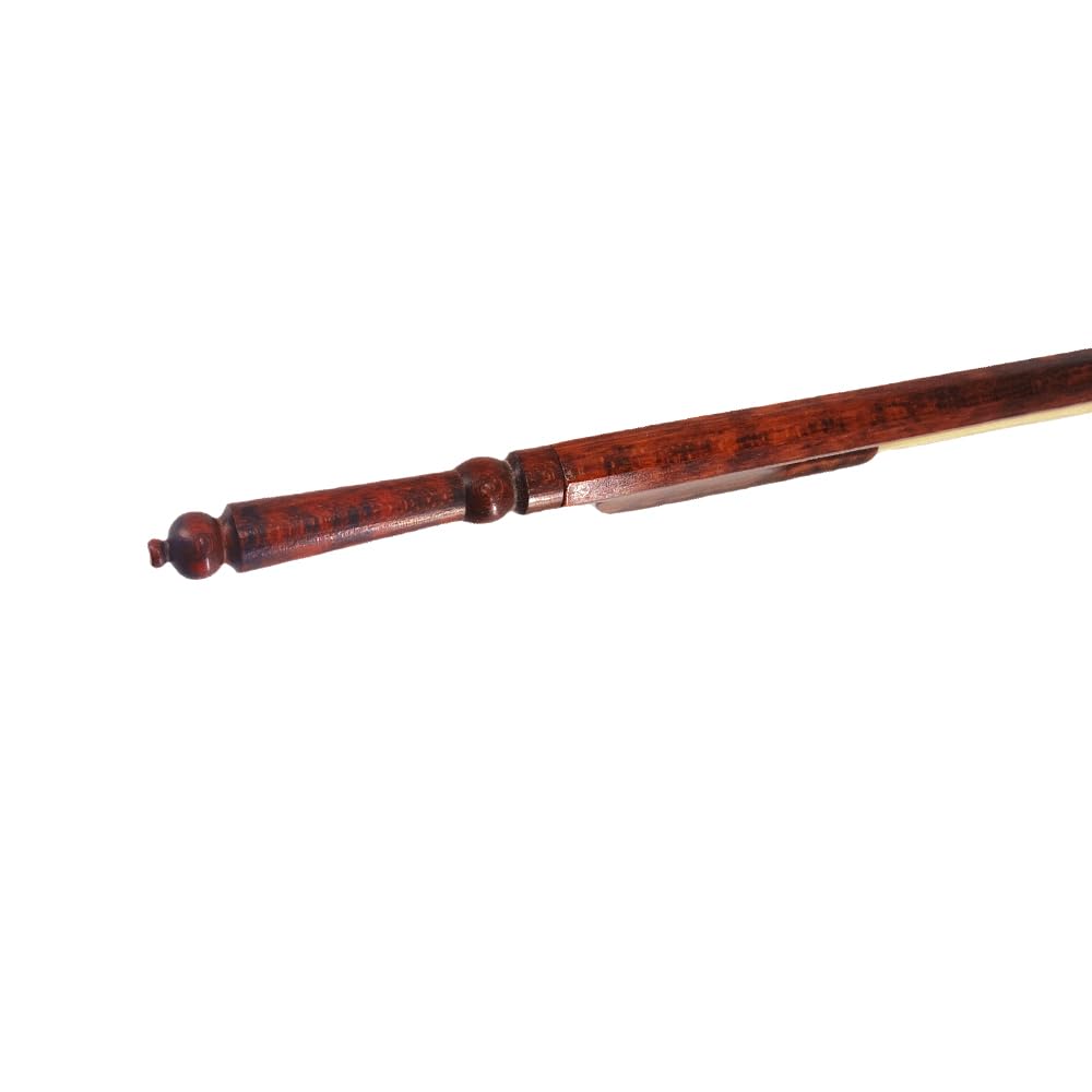 Yinfente 4/4 Snakewood Violín Arco Largo Tornillo Barroco Arcos Exterior Madera Natural Arco Pelo Recto Fuerte