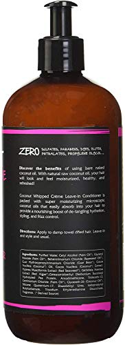 RENPURE Coconut Whipped Creme Leave-In Conditioner, Basic, Fragrance, 16 Fl Oz