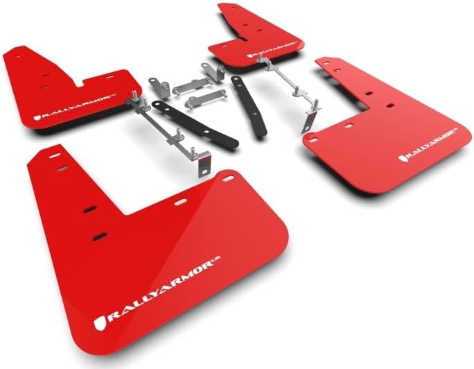 FASTMODZ Rally Armor MF89-UR-RD-WH Compatible with FITS 2023 Toyota GR Corolla Red UR Mud Flap w/White Logo