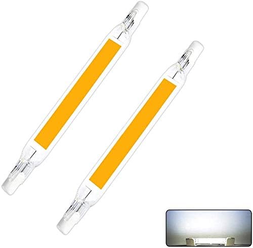 FORNORM 2PCS R7S Non-dimmable LED Light Bulb, 5W/78mm 230V Non-dimmable COB LED R7S Lamp Base Floodlight Linear Light, 360°Beam Angle, Warm White, 2700K-3000K, 500LM
