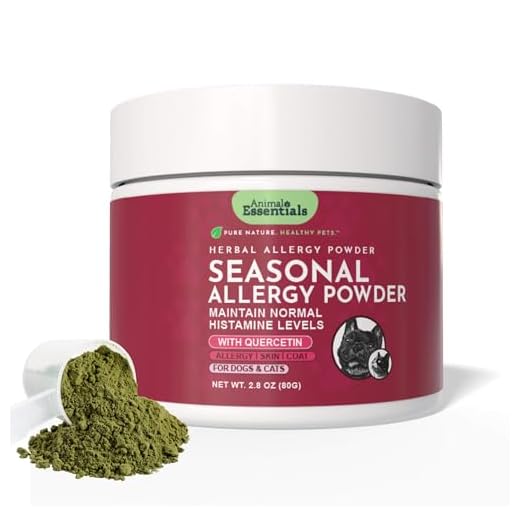 Animal Essentials Seasonal Allergy Powder + Quercetin - Dog & Pet Allergy Relief, Itch Support for Skin & Coat, Helps Maintain Normal Histamine Levels, Natural Support for Allergies - 2.8 oz