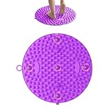 UULANFA 指圧ボード TPE製 立体浮点デザイン 防滑ベース付き 足裏リフレッシュマット 家庭用·オフィス用 3サイズ対応 (パープル, 55cm)