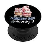 Photo Gallery laundry day hooray, maglietta divertente con gnomo da lavanderia popsockets popgrip intercambiabile Photo Gallery laundry day hooray, maglietta divertente con gnomo da lavanderia popsockets popgrip intercambiabile