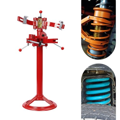 WaShaRoom 2200Lbs Vehicle Auto Spring Compressor, Hand Operate Strut Spring Compressor Adjustable Height 35.5-45 Inches, Vehicle Spring Removal Tool For Cars Vans Trucks,Red