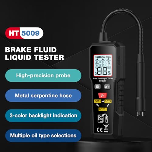 Detector de humedad de frenos con pantalla retroiluminada LED para DOT3 y DOT4 4