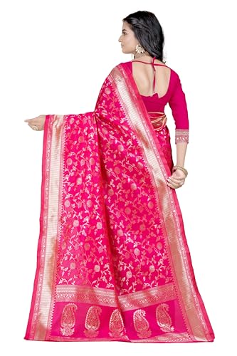Image of Women's Banarasi Saree Pure Kanjivaram Silk Saree Soft Party Saree collections With Blouse Piece for Wedding saree