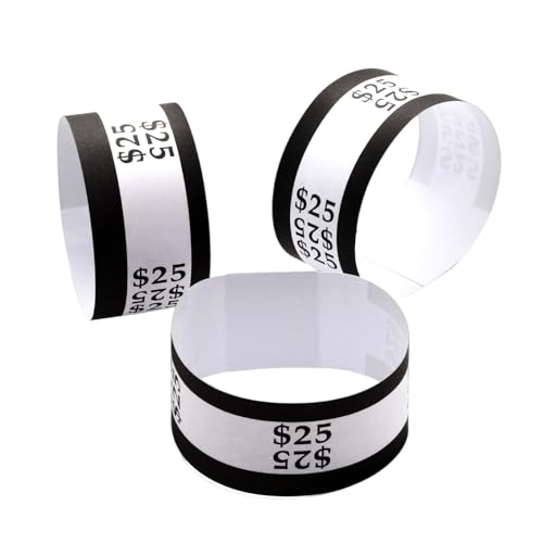 Pine & Linen 150pcs Self Sealing Currency Straps, Cash Money Bands Currency Paper Bands, Bill Wrappers Tape for Bank Supermarket Money Organiz(25$)