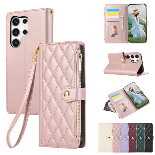 Rosbtib Galaxy S23 Ultra �P�[�X �蒠�^ ���z�^ �J�o�[ SC-52D �P�[�X �M�����N�V�[S23 Ultra �P�[�X ������� �t�@�X�i�[�^ ���K���� SCG20 �P�[�X �J�[�h���[ �g�уJ�o�[ �M�����N�V�[S23�E���g�� �P�[�X