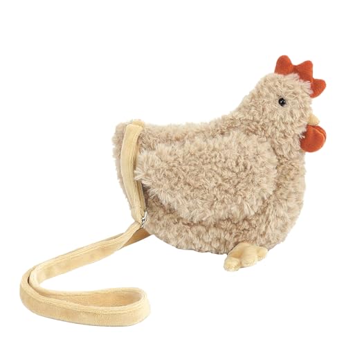 Bolso de peluche infantil Mon Ami tipo bandolera de helado de 8 pulgadas con cremallera