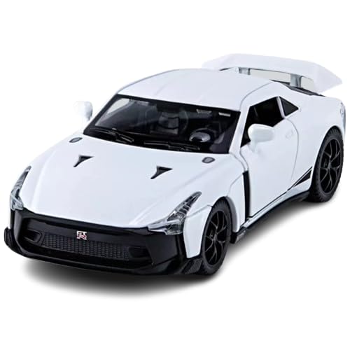 Image of Invite Enterprise Compatible for 1:32 Nissan GTR R50 Toy Car Model, Diecast Collectible Pull Back Model Car with Sound and Light, Toy Gift Vehicles for Adults Kids Boys Girls【White】