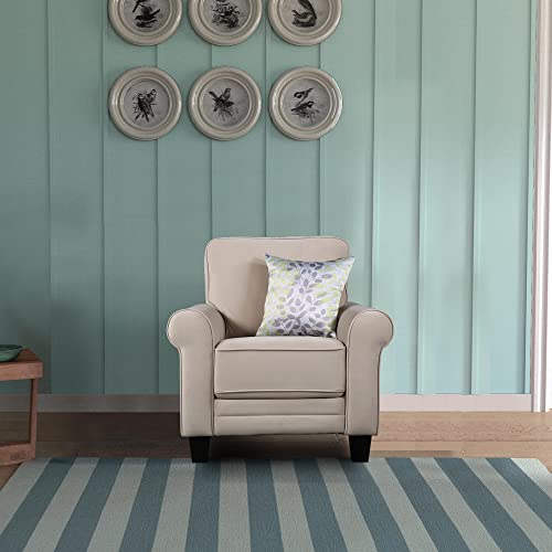 Image of HomeTown Claire Velvet Arm Chair in Beige Colour