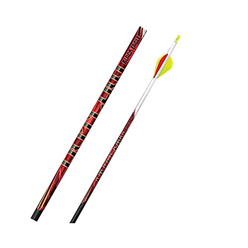 Black Eagle Outlaw Fletched Crested Arrows - .005" 6 Pack - 400 - White Crested