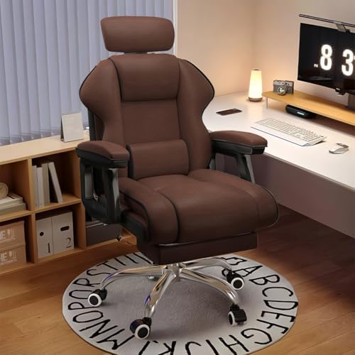 Amazon.com: WXJHL Executive Reclining Desk Chair with Lumbar Support ...