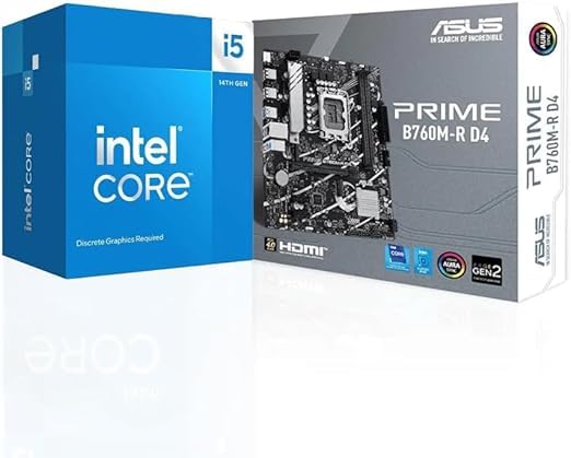 CPU Intel Core i5-12400F CPU+B760M-A asus Amazon.com: ASUS Prime B760M-A D4 Intel® B760 (LGA 1700)(13th and