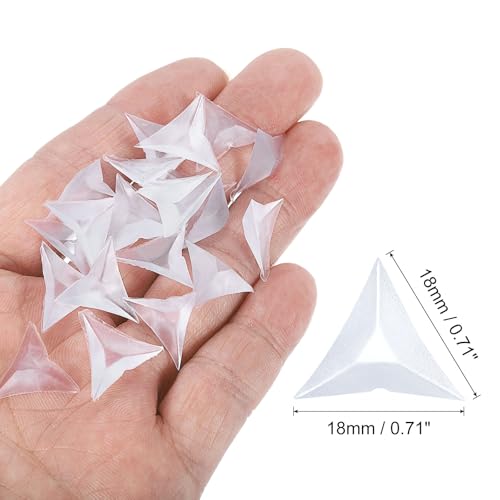 Image of uxcell 150 Pcs Stair Dust Corners Plastic Triangle Stair Corner Guard Dustproof Corner Protector for Drawer Furniture Cabinet Wardrobe Step Corner