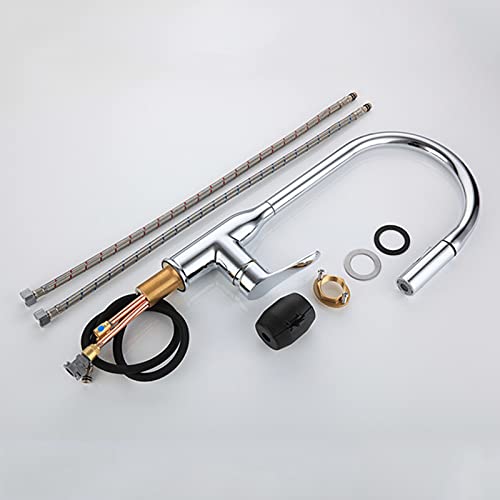 Robinet extractible rotatif en laiton pour éliminer les éclaboussures d'évier - 8