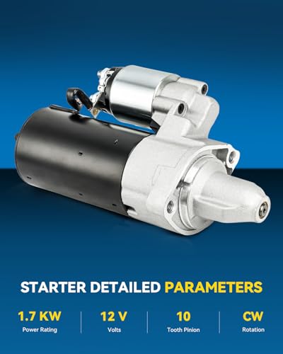 Image of PHILTOP Starter Compatible with E320, ML320, C280, CLK320, S320, E430, S430, S500, CL500, ML430, CLK430, SL500, E55 AMG, ML500, G500, CLK500, E500 12V1.7KW CWPMGR10 Tooth Pinion /Teeth