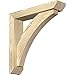 Ekena Millwork BKT0402X18X18THR06RDF Thorton Slat Rough Sawn Bracket w/Offset Brace, Douglas Fir
