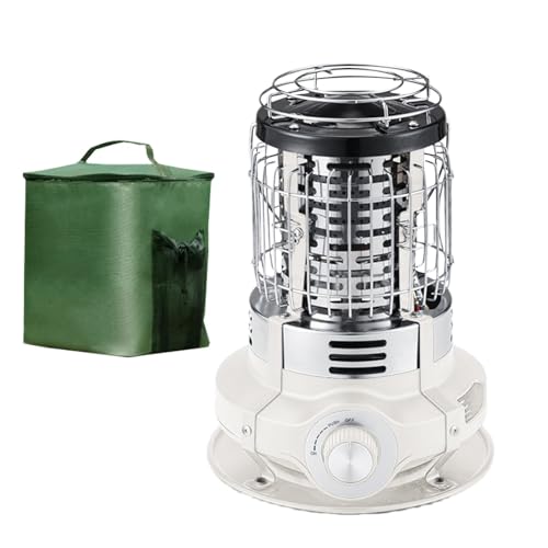 Calefacción exterior para terraza, calefacción de garaje, 1500 W, calentador de terraza, estufa eléctrica portátil con protección antivuelco para garaje, invernadero, exterior