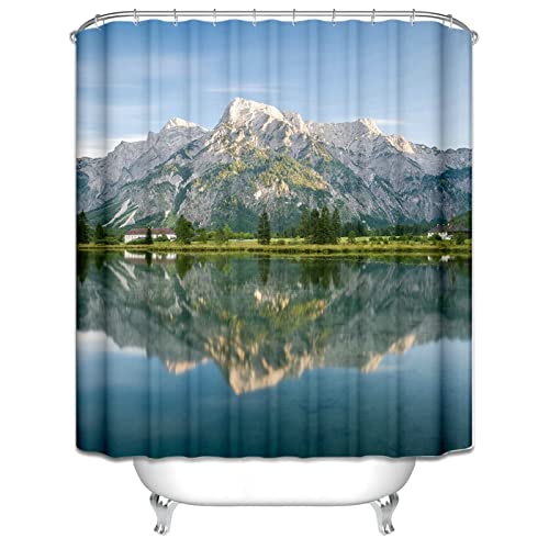 Rideau de douche anti-moisissure KnSam en polyester imperméable pour sol sec