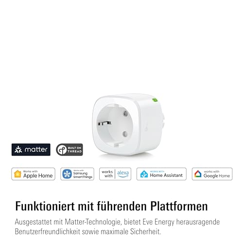 Eve Energy (Matter) – Smarte Steckdose, Matter & Thread, TÜV-zertifiziert, Stiftung Warentest: gut… – Ansicht 2