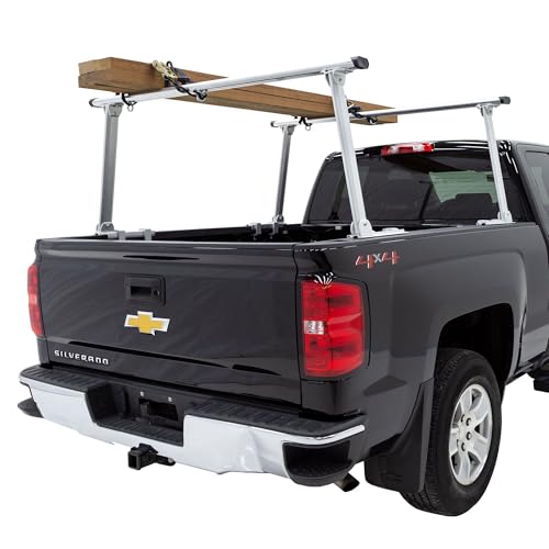 Elevate Outdoor ATR-Rack-V2 Aluminum Universal Truck Ladder Rack - 800-lb Capacity - No Drill C-Clamp Installation - Built-in Tie-Down for Lumber, Kayaks, Canoes