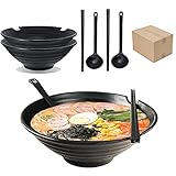 【Perfekte Größe】 Die Größe der Widderschüssel beträgt 23 cm * 8 cm und das Fassungsvermögen beträgt 1000 ml. Die Schüssel mit großem Fassungsvermögen kann mehr Lebensmittel aufnehmen. Die perfekte Ramen-Bowl und die exquisite japanische Küche ergänzen sich.