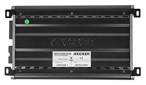 Kicker 46Cxa12001T Cxa1200.1 1200 Watt Rms Mono Class D Car Stereo Amplifier Bundle With Rockville Rwk21 2 Gauge Amp Installation Kit Anl Fuse Holder 100% Copper Rca #TOP4