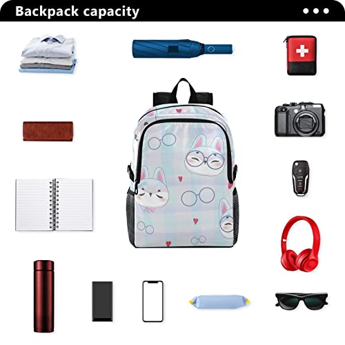Cartable étanche pour voyage et école avec illustration lapin - 5