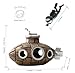 SUPTEC Floating Fish Tank Decoration, LittleCute Retro Submarine AquariumDecoration with Two Float Balls,Resinous Fish Tank Accessorie