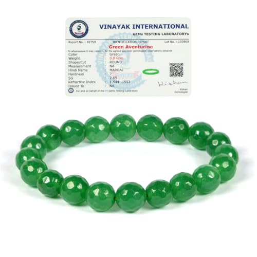 Image of Certified Natural Crystal Stone Diamond Cut /Faceted 10 mm Beads Bracelet for Men & Women | Reiki Charged Gemstone Jewellery | Multiple Stone Variants Available