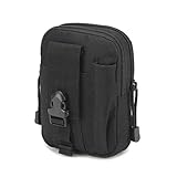 Tipo de patrón: Camuflaje Vovotrade Lona Color sólido Camping Escalada Al Aire Libre Teléfono Bolso Cintura Cadera Cinturón Cartera Embrague Bolso Funda Bolsa teléfono móvil Hombre y Mujer (Negro)