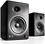 Audioengine A5 Powered Desktop Speakers - 150W Stereo Computer Speakers and Home Music Sound System with AUX Audio, RCA Inputs/Outputs, USB Powered Output, Remote Control (Black, Pair)
