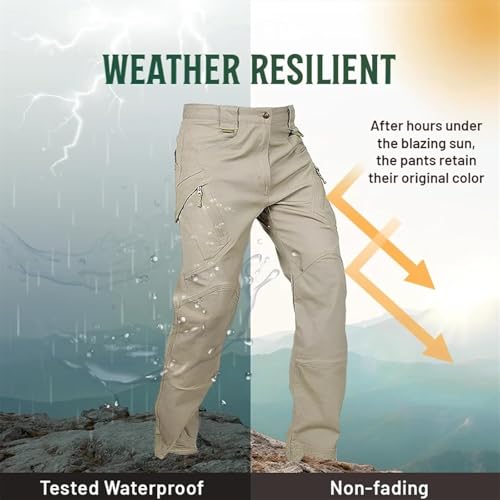 Rugstor Flexcamo - Tactical Waterproof Pants, Quick Dry Tactical Pants, Men’s Flex Camo Cargo Pants3