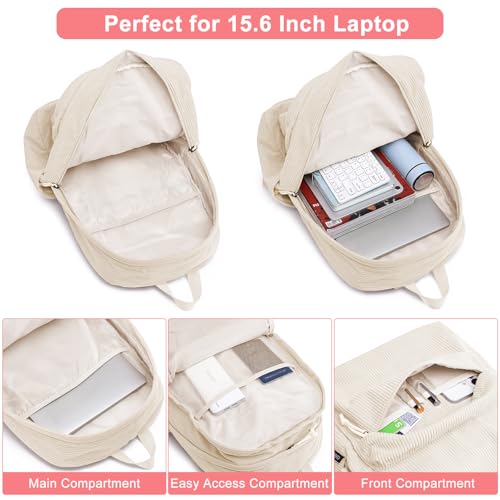 Image of ZUBOND Backpack for School Girls and Boys, Lightweight School Bookbag for Teens, College Students Women & Men, Cute Large Laptop Backpack Fits 15.6 Inch Notebook